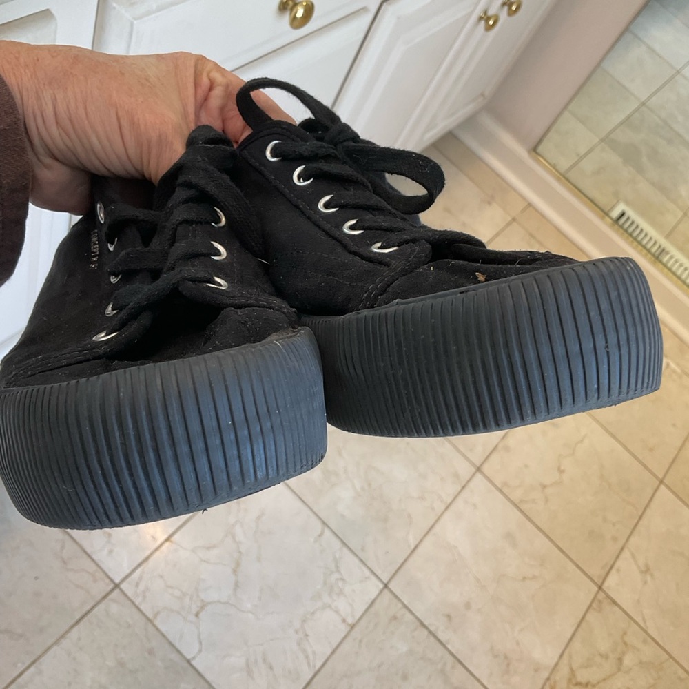 H&M Divided Concept No. 52 black canvas platform lace-up sneakers, Sz 8.5 - Picture 12 of 12